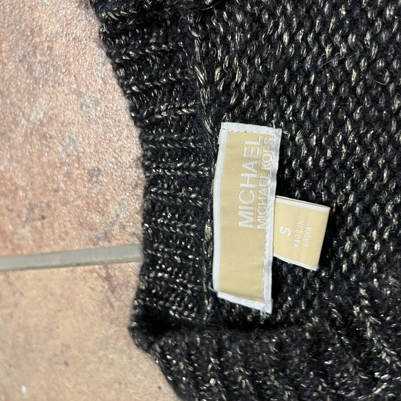 MICHAEL Michael Kors Black and Gold Knit Raglan Sweater - Picture 2 of 4